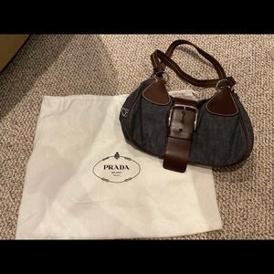 PRADA denim moon hobo
